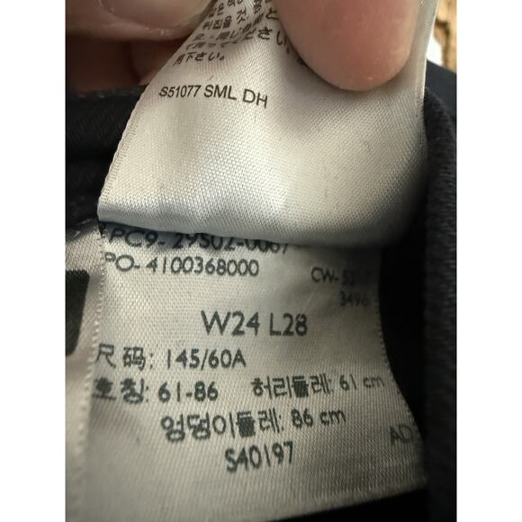 Levis 501 S Womens Black Denim Straight Leg BIG E Button Fly Jeans Size 24x28 - Picture 9 of 14